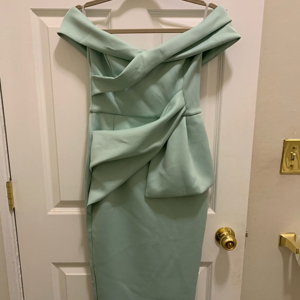 ASOS Off The Shoulder Midi Cocktail Dress NWT